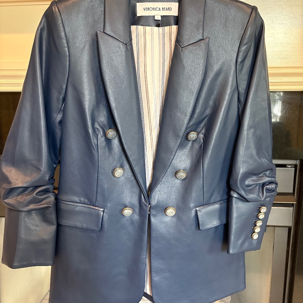 Veronica Beard vegan leather blazer